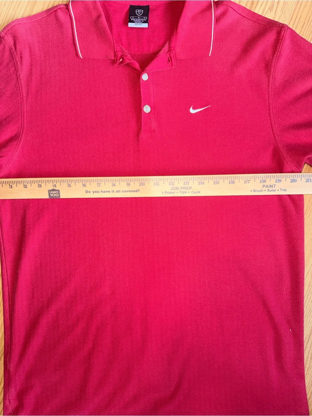 Vintage Nike Golf Dri-FIT Polo Shirt Mens Medium Red Herringbone Swoosh Y2K